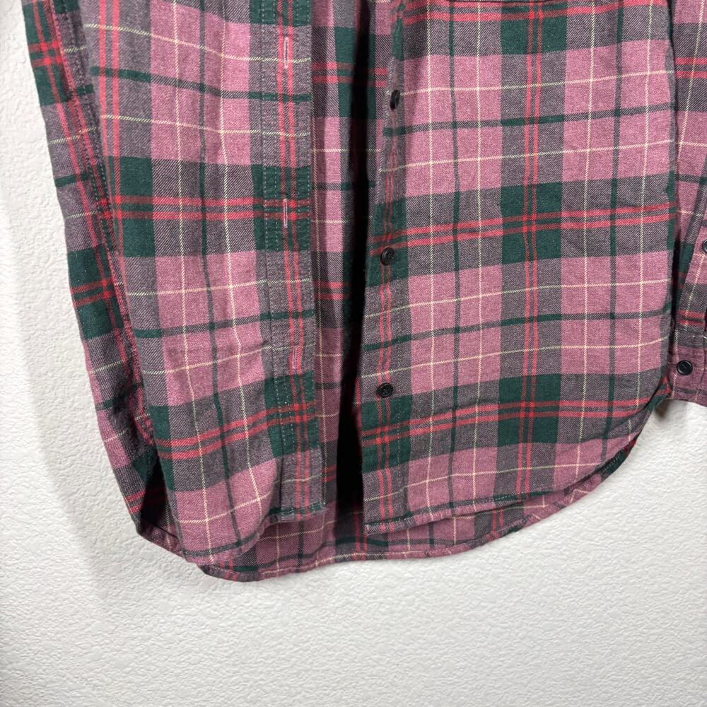 Madewell Womens Size XXS Classic Fit Flannel Button Up Shirt Purple Plaid Cotton - Picture 6 of 8